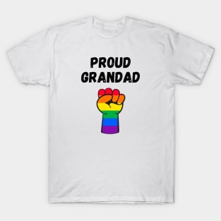 Proud Grandad Rainbow Pride T Shirt Design T-Shirt